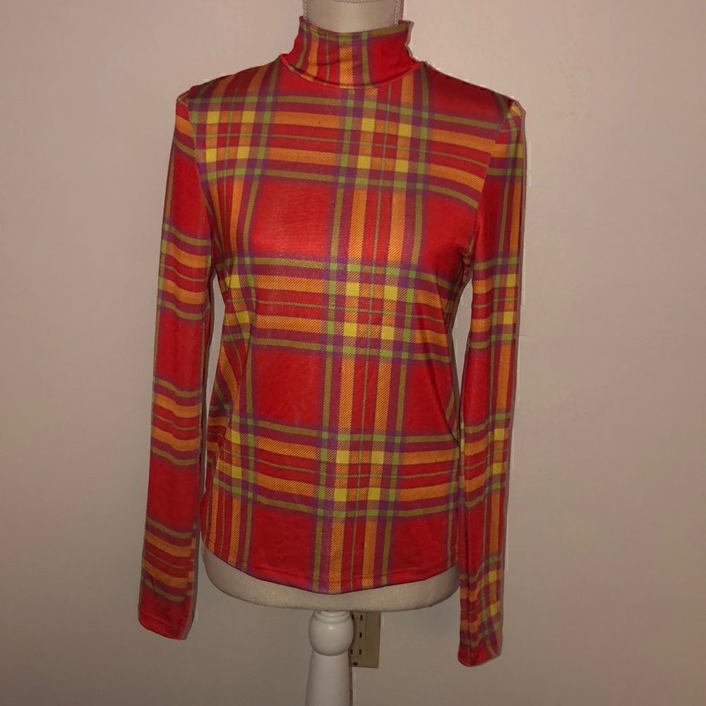 Topshop colorful long sleeve top